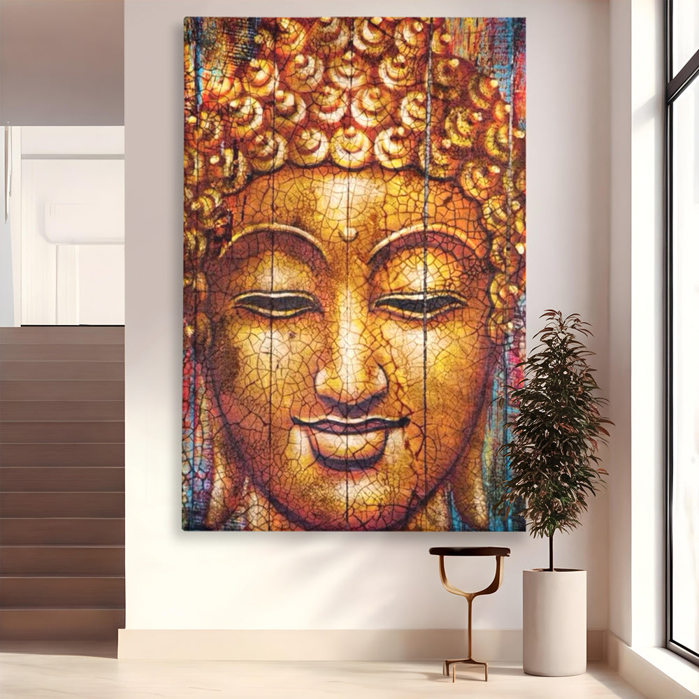 Leinwandbilder Premium LuxCanva® I107, Stille, Buddha, Buddha, Stille, Frieden, Gold, Spiritualität, Harmonie, Harmonie, innere Energie, Meditation, Gelassenheit, Wohnen, Schlafzimmer
