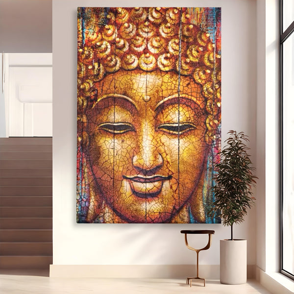 Leinwandbilder Premium LuxCanva® I107, Stille, Buddha, Buddha, Stille, Frieden, Gold, Spiritualität, Harmonie, Harmonie, innere Energie, Meditation, Gelassenheit, Wohnen, Schlafzimmer