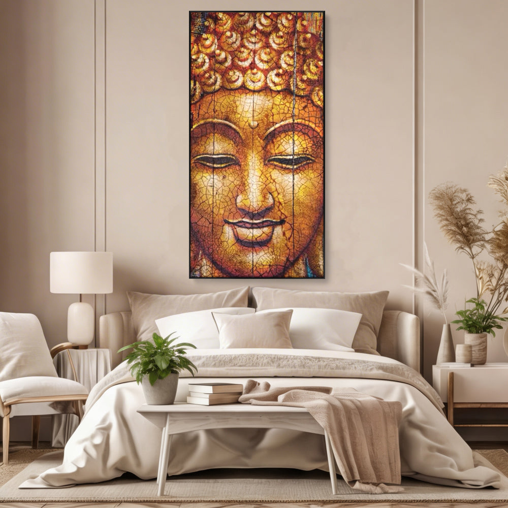 Leinwandbilder Premium LuxCanva® I107, Stille, Buddha, Buddha, Stille, Frieden, Gold, Spiritualität, Harmonie, Harmonie, innere Energie, Meditation, Gelassenheit, Wohnen, Schlafzimmer