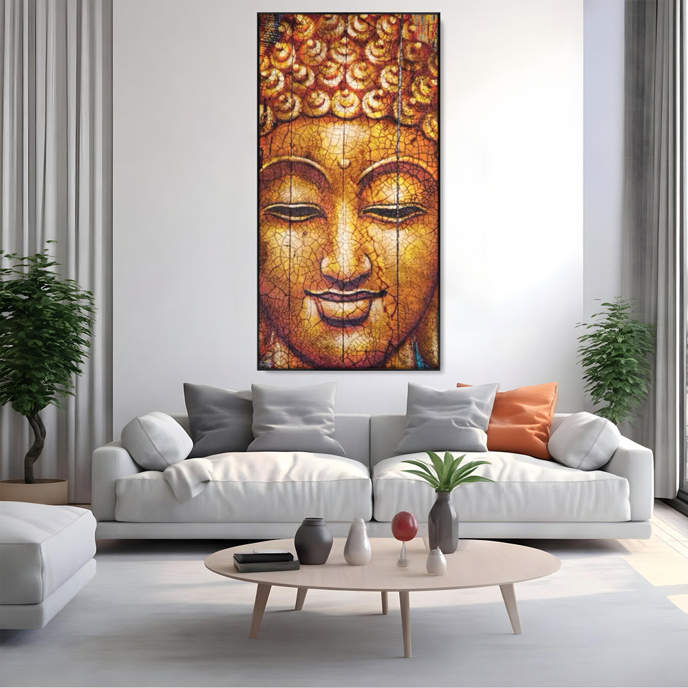 Leinwandbilder Premium LuxCanva® I107, Stille, Buddha, Buddha, Stille, Frieden, Gold, Spiritualität, Harmonie, Harmonie, innere Energie, Meditation, Gelassenheit, Wohnen, Schlafzimmer