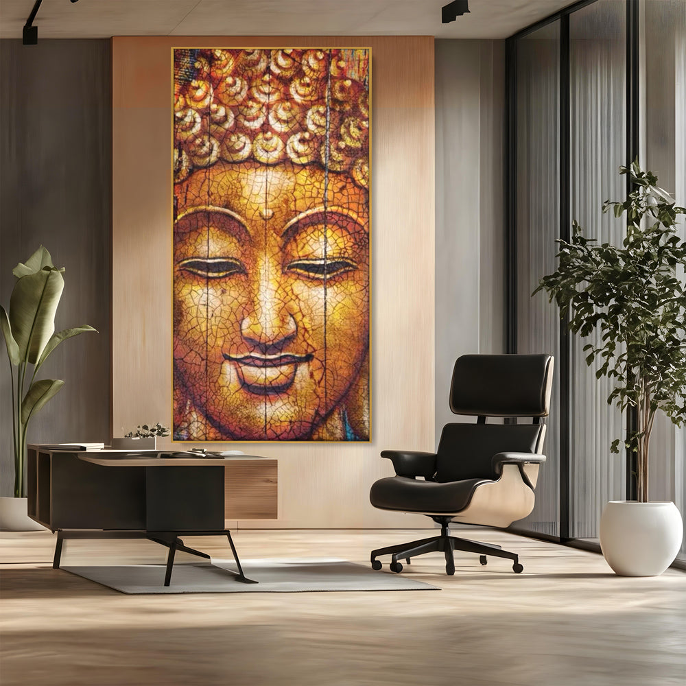 Leinwandbilder Premium LuxCanva® I107, Stille, Buddha, Buddha, Stille, Frieden, Gold, Spiritualität, Harmonie, Harmonie, innere Energie, Meditation, Gelassenheit, Wohnen, Schlafzimmer