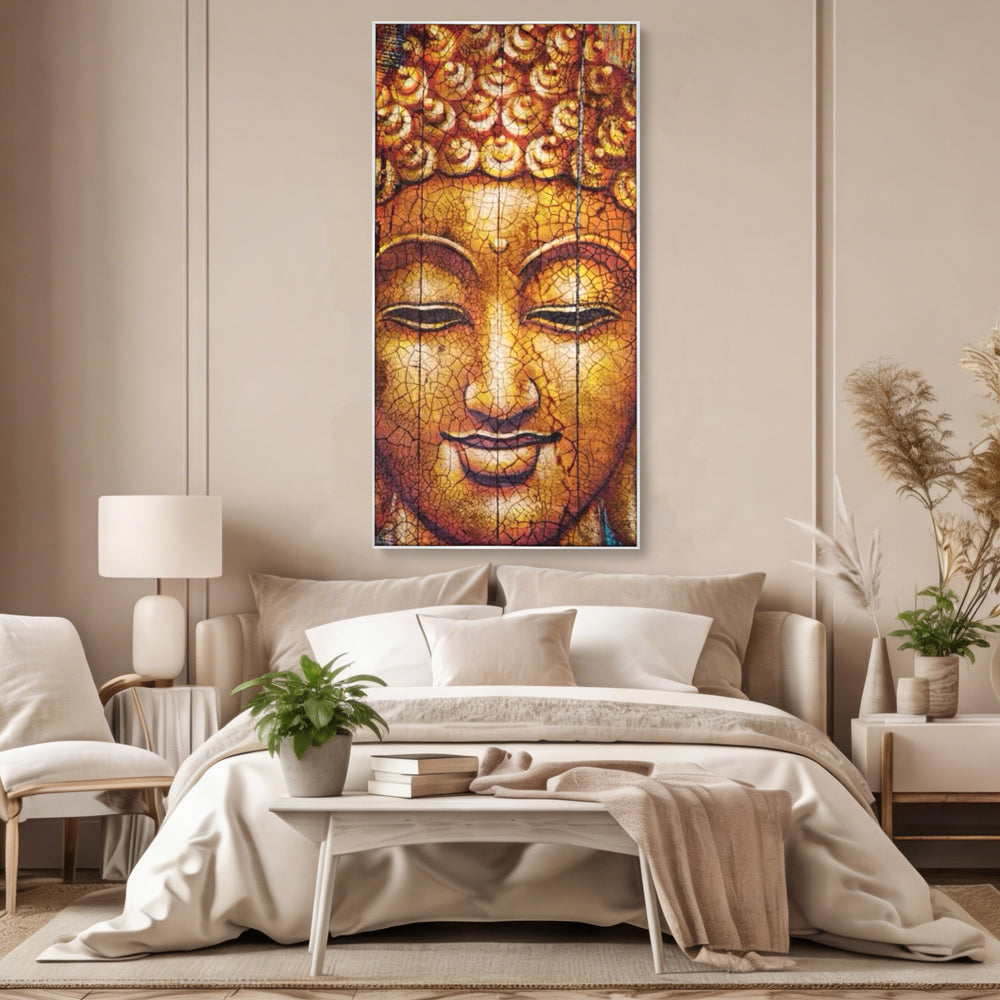 Leinwandbilder Premium LuxCanva® I107, Stille, Buddha, Buddha, Stille, Frieden, Gold, Spiritualität, Harmonie, Harmonie, innere Energie, Meditation, Gelassenheit, Wohnen, Schlafzimmer