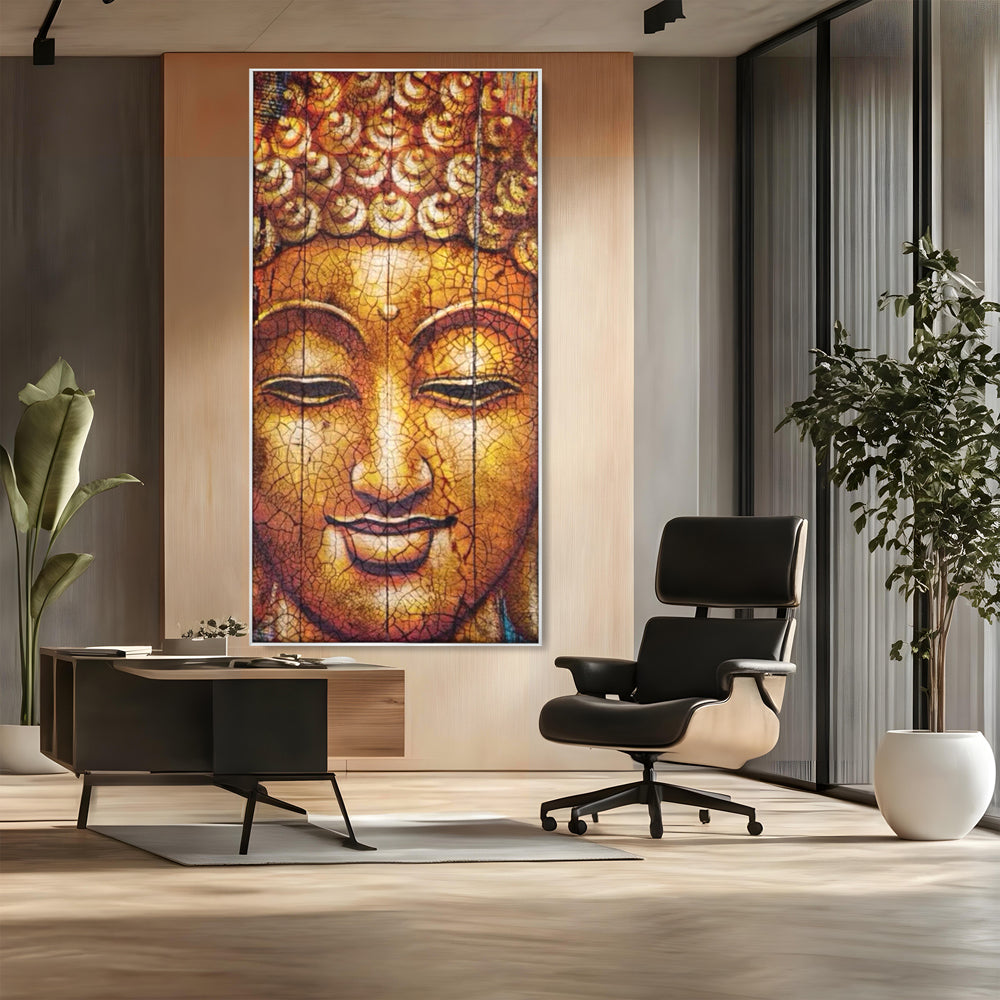 Leinwandbilder Premium LuxCanva® I107, Stille, Buddha, Buddha, Stille, Frieden, Gold, Spiritualität, Harmonie, Harmonie, innere Energie, Meditation, Gelassenheit, Wohnen, Schlafzimmer