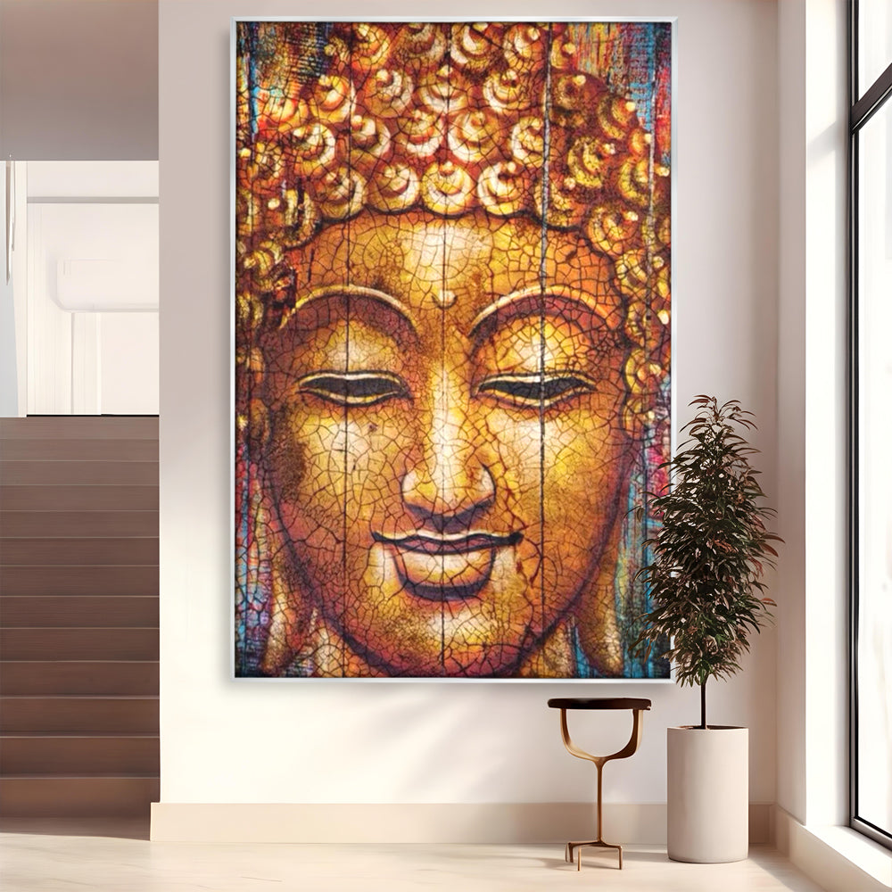 Leinwandbilder Premium LuxCanva® I107, Stille, Buddha, Buddha, Stille, Frieden, Gold, Spiritualität, Harmonie, Harmonie, innere Energie, Meditation, Gelassenheit, Wohnen, Schlafzimmer