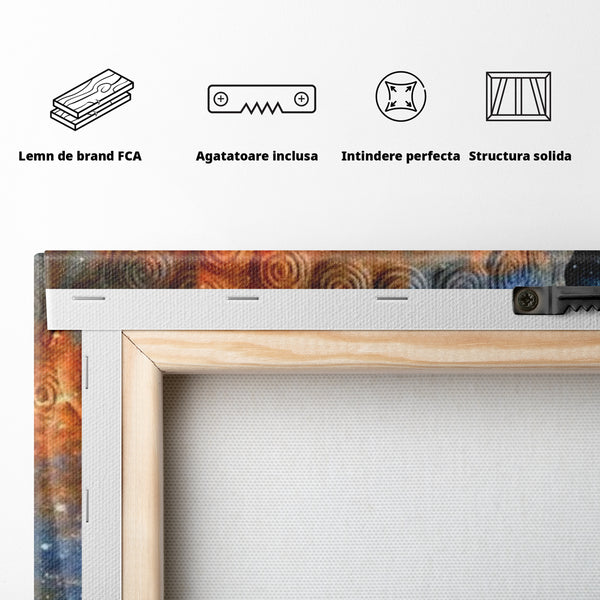 Leinwandbilder Premium LuxCanva® I108, Buddha Profil, Zen, Ruhe, Spiritualität, innere Energie, Harmonie, Meditation, Kosmos, Profil, Universum, Wohnen, Schlafzimmer