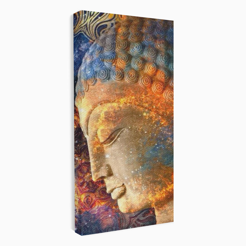 Leinwandbilder Premium LuxCanva® I108, Buddha Profil, Zen, Ruhe, Spiritualität, innere Energie, Harmonie, Meditation, Kosmos, Profil, Universum, Wohnen, Schlafzimmer