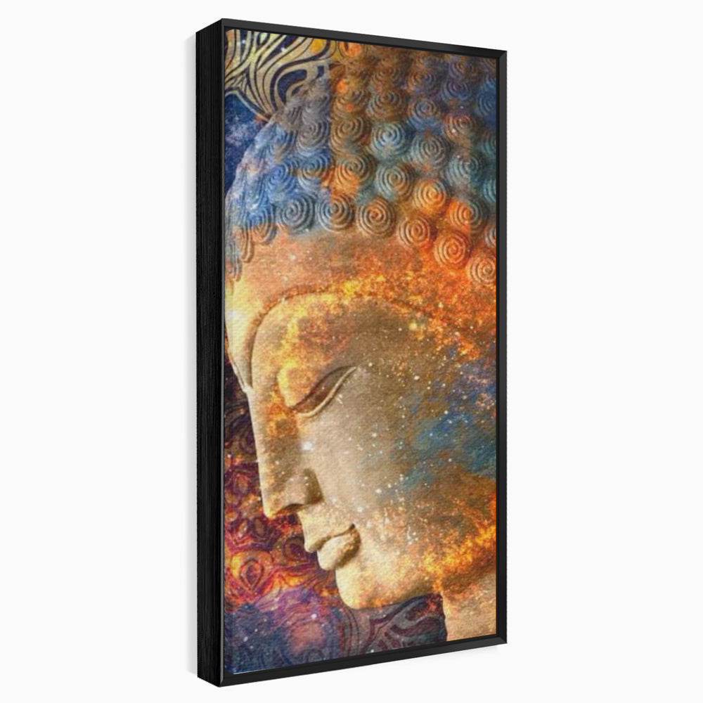Leinwandbilder Premium LuxCanva® I108, Buddha Profil, Zen, Ruhe, Spiritualität, innere Energie, Harmonie, Meditation, Kosmos, Profil, Universum, Wohnen, Schlafzimmer