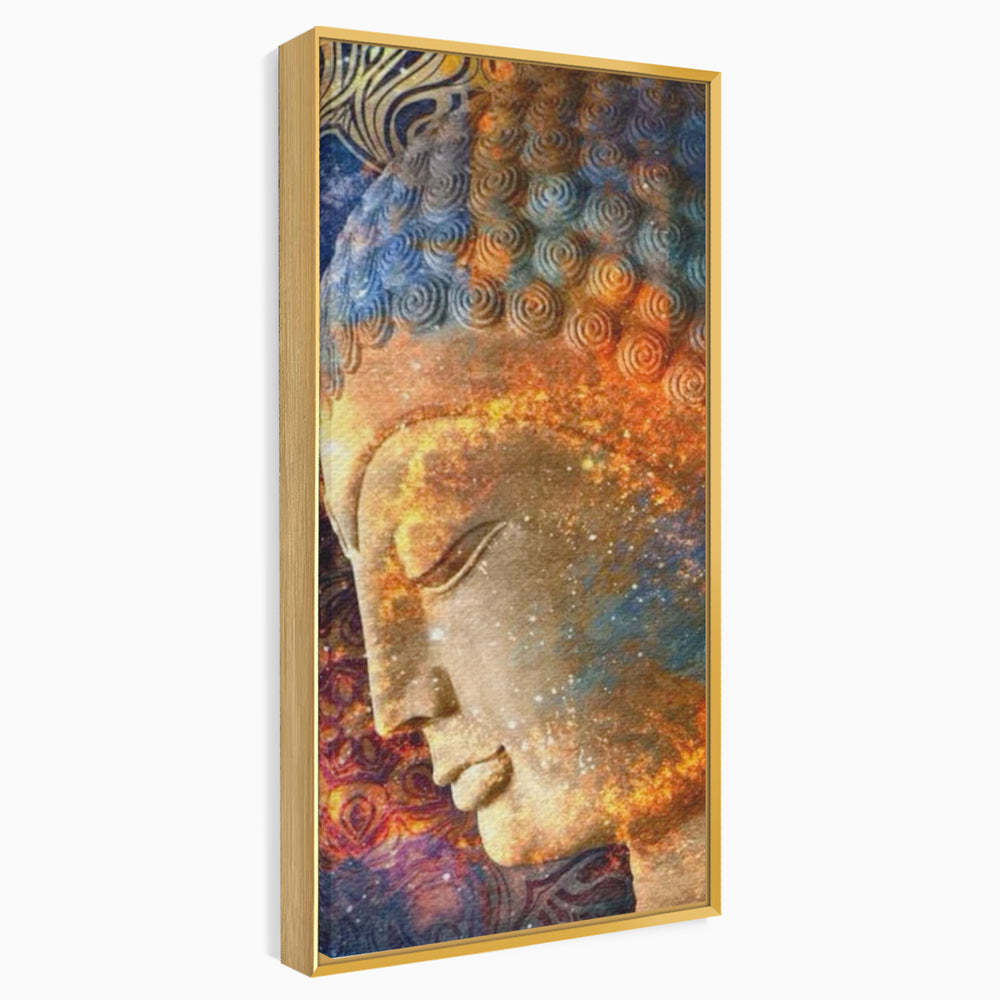 Leinwandbilder Premium LuxCanva® I108, Buddha Profil, Zen, Ruhe, Spiritualität, innere Energie, Harmonie, Meditation, Kosmos, Profil, Universum, Wohnen, Schlafzimmer