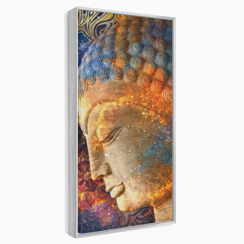 Leinwandbilder Premium LuxCanva® I108, Buddha Profil, Zen, Ruhe, Spiritualität, innere Energie, Harmonie, Meditation, Kosmos, Profil, Universum, Wohnen, Schlafzimmer
