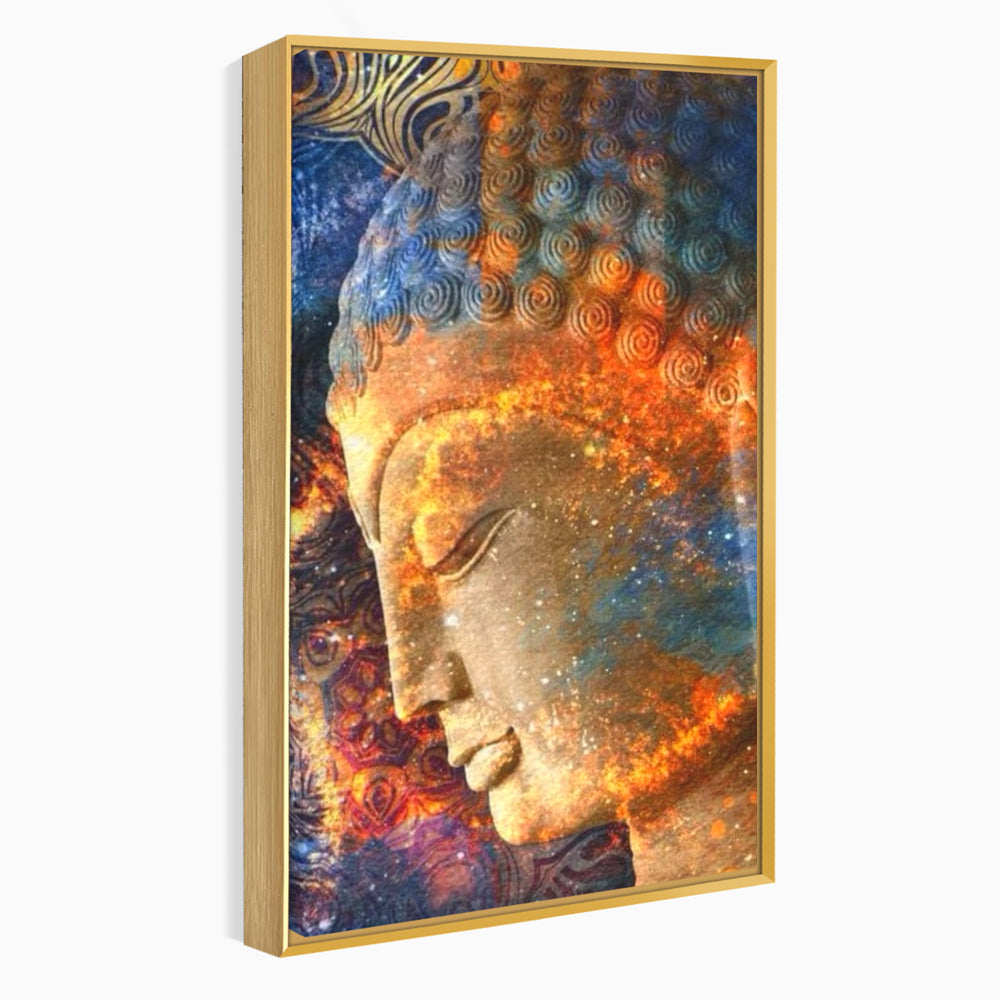 Leinwandbilder Premium LuxCanva® I108, Buddha Profil, Zen, Ruhe, Spiritualität, innere Energie, Harmonie, Meditation, Kosmos, Profil, Universum, Wohnen, Schlafzimmer