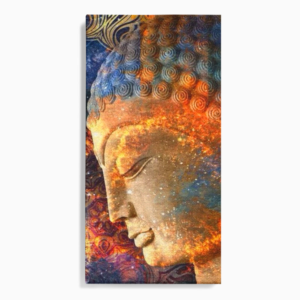 Leinwandbilder Premium LuxCanva® I108, Buddha Profil, Zen, Ruhe, Spiritualität, innere Energie, Harmonie, Meditation, Kosmos, Profil, Universum, Wohnen, Schlafzimmer