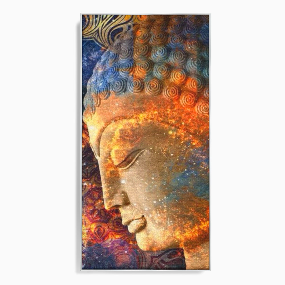 Leinwandbilder Premium LuxCanva® I108, Buddha Profil, Zen, Ruhe, Spiritualität, innere Energie, Harmonie, Meditation, Kosmos, Profil, Universum, Wohnen, Schlafzimmer