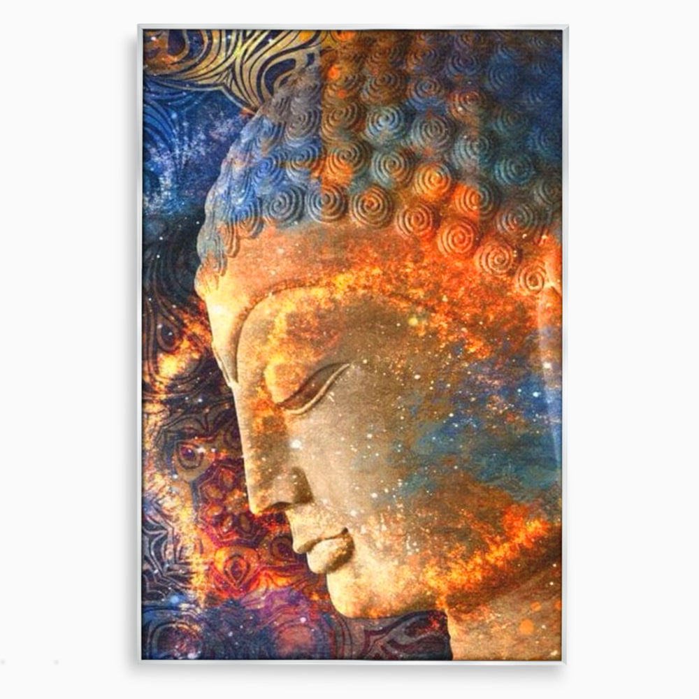 Leinwandbilder Premium LuxCanva® I108, Buddha Profil, Zen, Ruhe, Spiritualität, innere Energie, Harmonie, Meditation, Kosmos, Profil, Universum, Wohnen, Schlafzimmer