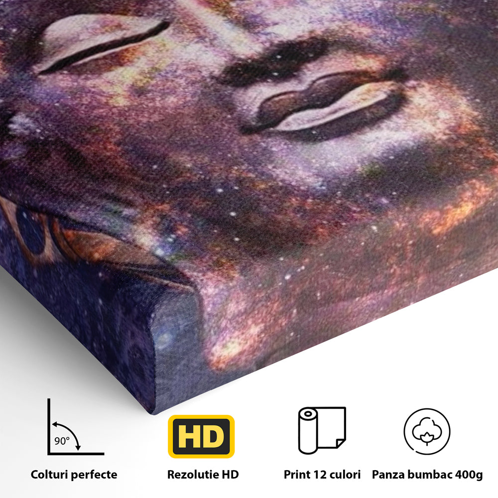 Tablou Canvas Premium LuxCanva® I109, Meditatie Astrala, Buddha, Zen, Meditatie, Pace, Iluminare, Spiritualitate, Univers, Energie, Cosmos, Urna, Living, Dormitor