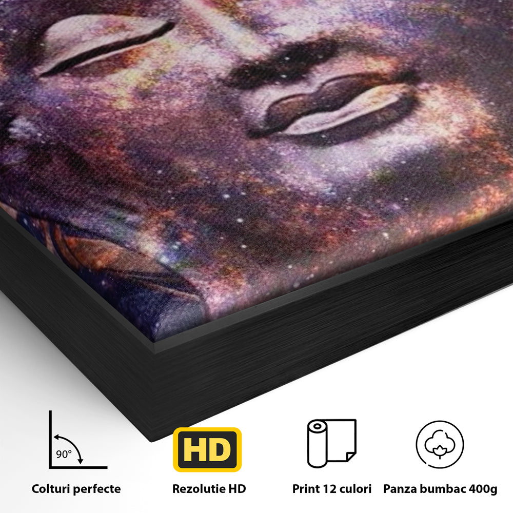 Tablou Canvas Premium LuxCanva® I109, Meditatie Astrala, Buddha, Zen, Meditatie, Pace, Iluminare, Spiritualitate, Univers, Energie, Cosmos, Urna, Living, Dormitor
