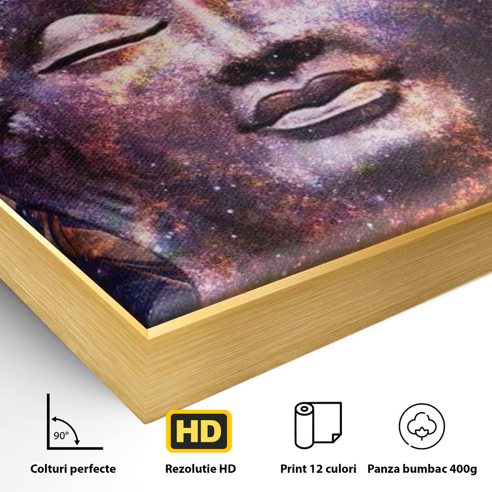 Tablou Canvas Premium LuxCanva® I109, Meditatie Astrala, Buddha, Zen, Meditatie, Pace, Iluminare, Spiritualitate, Univers, Energie, Cosmos, Urna, Living, Dormitor