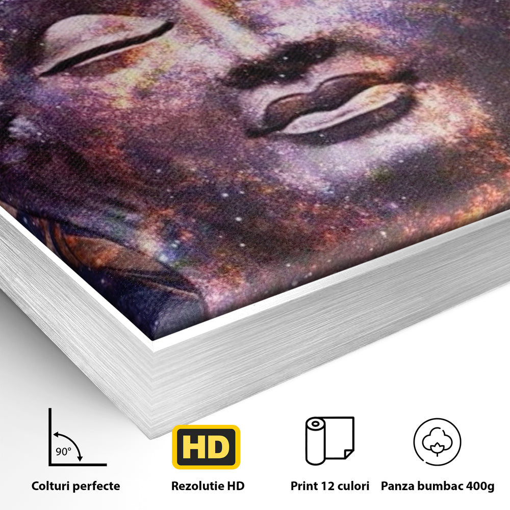 Tablou Canvas Premium LuxCanva® I109, Meditatie Astrala, Buddha, Zen, Meditatie, Pace, Iluminare, Spiritualitate, Univers, Energie, Cosmos, Urna, Living, Dormitor