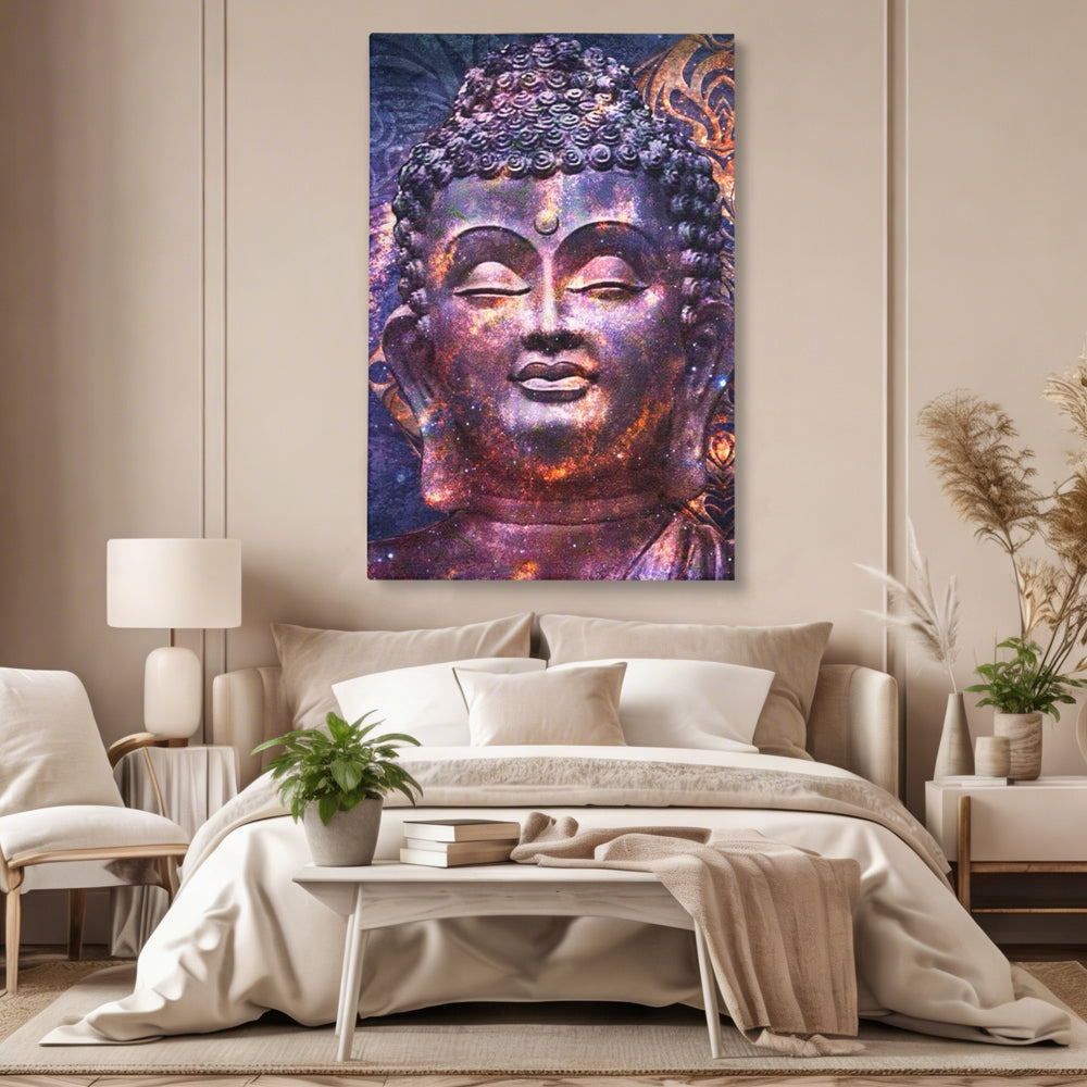 Tablou Canvas Premium LuxCanva® I109, Meditatie Astrala, Buddha, Zen, Meditatie, Pace, Iluminare, Spiritualitate, Univers, Energie, Cosmos, Urna, Living, Dormitor