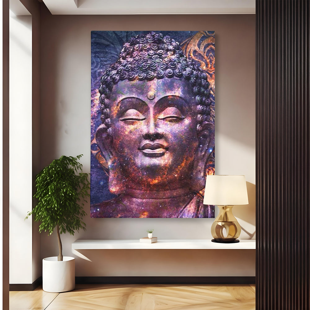 Tablou Canvas Premium LuxCanva® I109, Meditatie Astrala, Buddha, Zen, Meditatie, Pace, Iluminare, Spiritualitate, Univers, Energie, Cosmos, Urna, Living, Dormitor