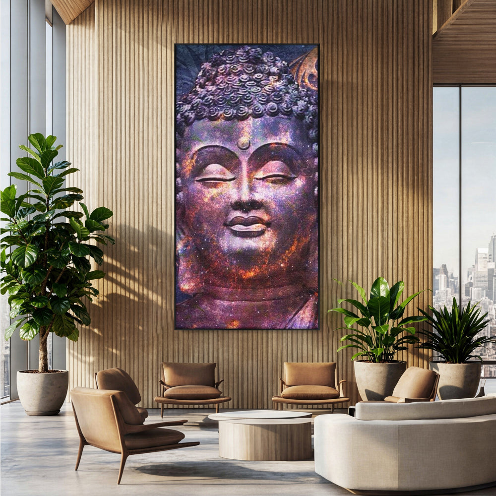 Tablou Canvas Premium LuxCanva® I109, Meditatie Astrala, Buddha, Zen, Meditatie, Pace, Iluminare, Spiritualitate, Univers, Energie, Cosmos, Urna, Living, Dormitor
