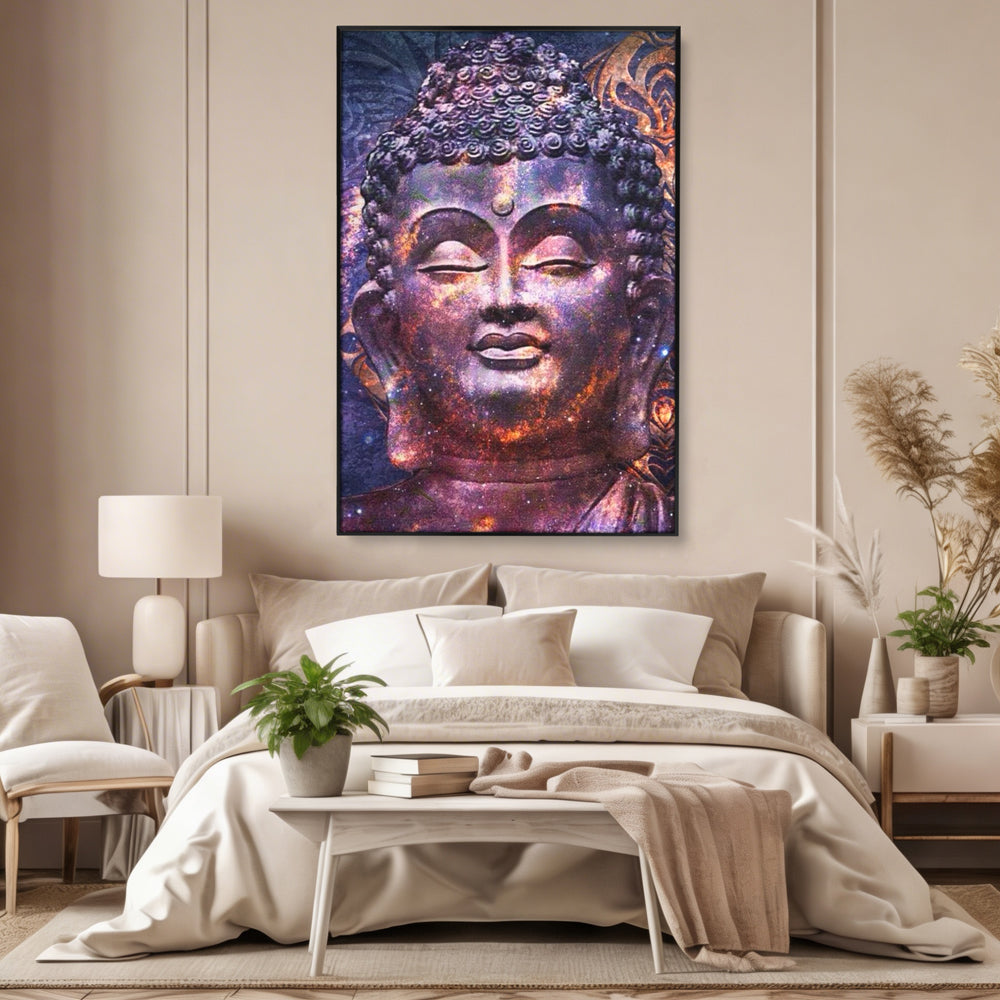 Tablou Canvas Premium LuxCanva® I109, Meditatie Astrala, Buddha, Zen, Meditatie, Pace, Iluminare, Spiritualitate, Univers, Energie, Cosmos, Urna, Living, Dormitor