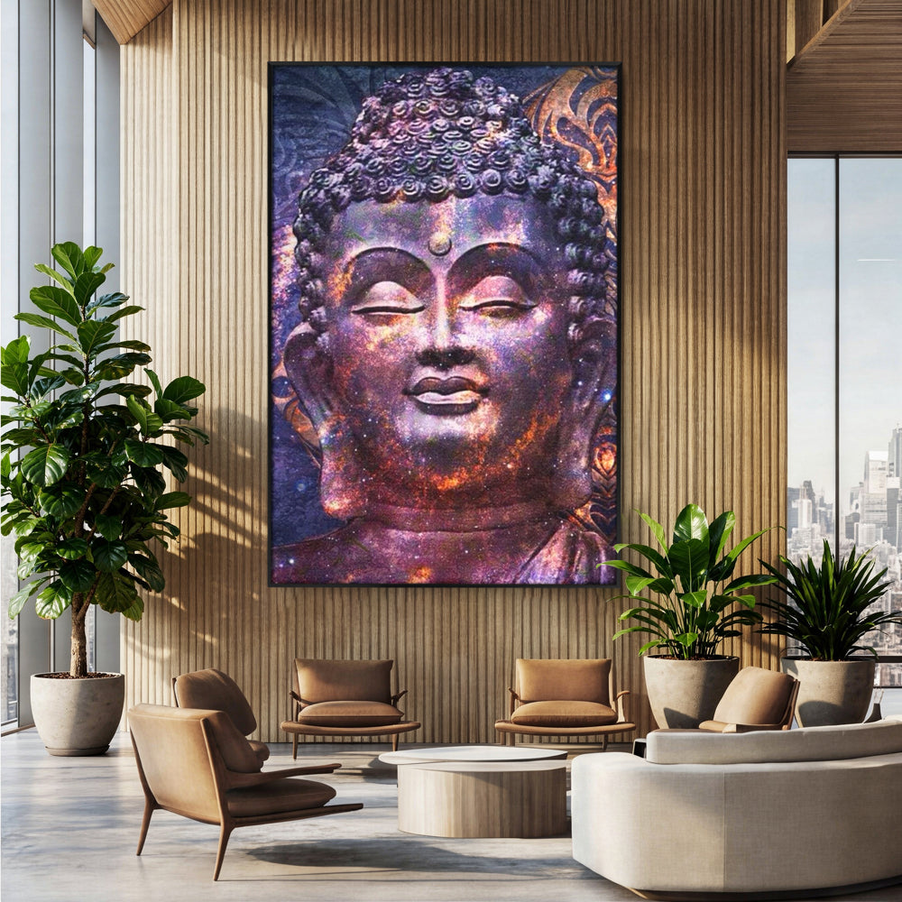 Tablou Canvas Premium LuxCanva® I109, Meditatie Astrala, Buddha, Zen, Meditatie, Pace, Iluminare, Spiritualitate, Univers, Energie, Cosmos, Urna, Living, Dormitor
