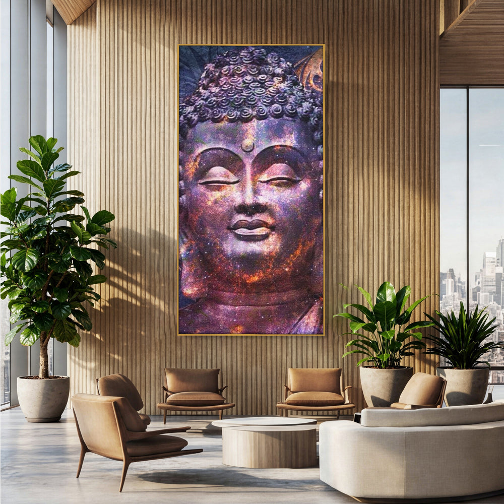 Tablou Canvas Premium LuxCanva® I109, Meditatie Astrala, Buddha, Zen, Meditatie, Pace, Iluminare, Spiritualitate, Univers, Energie, Cosmos, Urna, Living, Dormitor