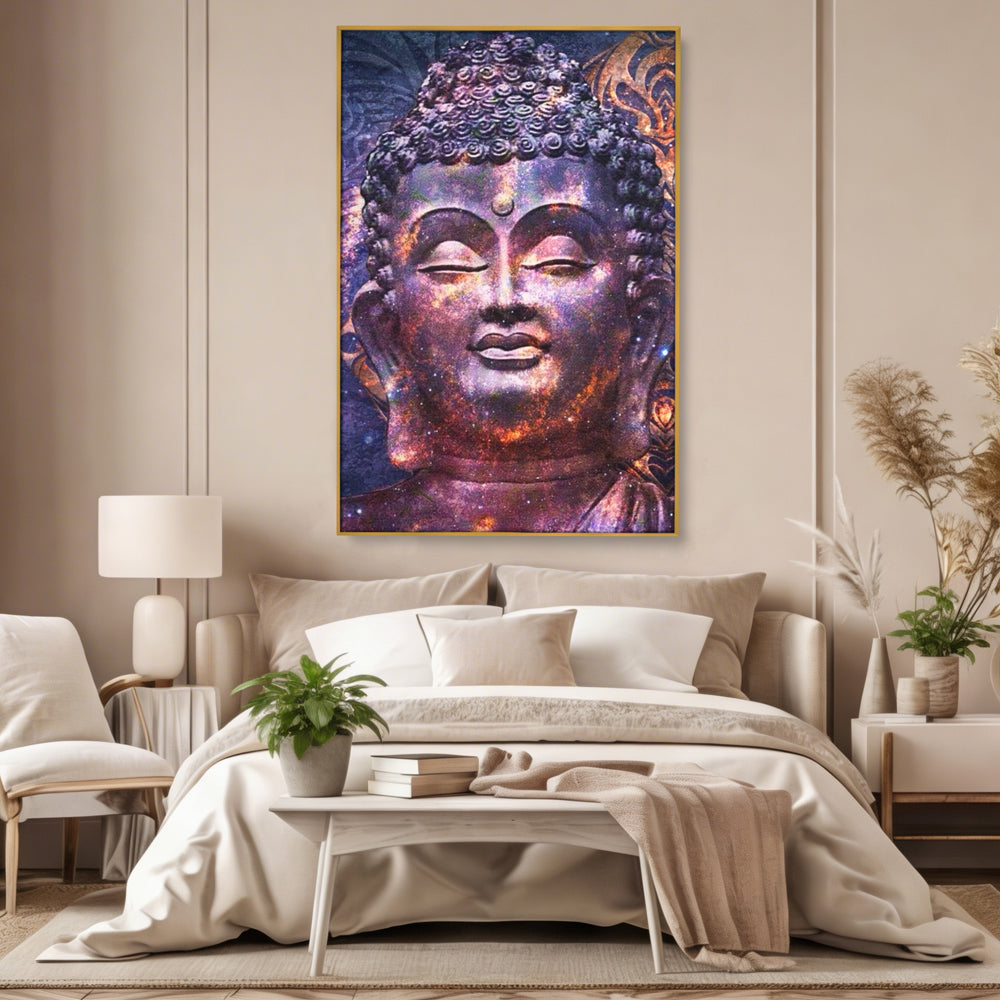 Tablou Canvas Premium LuxCanva® I109, Meditatie Astrala, Buddha, Zen, Meditatie, Pace, Iluminare, Spiritualitate, Univers, Energie, Cosmos, Urna, Living, Dormitor