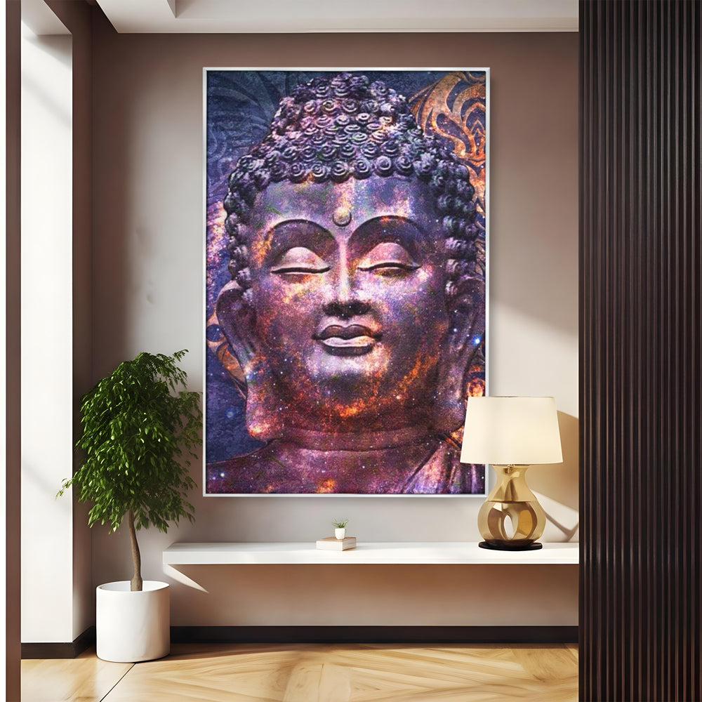Tablou Canvas Premium LuxCanva® I109, Meditatie Astrala, Buddha, Zen, Meditatie, Pace, Iluminare, Spiritualitate, Univers, Energie, Cosmos, Urna, Living, Dormitor