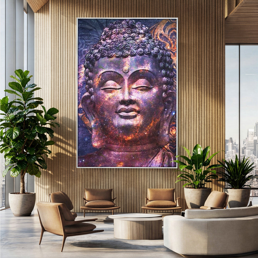 Tablou Canvas Premium LuxCanva® I109, Meditatie Astrala, Buddha, Zen, Meditatie, Pace, Iluminare, Spiritualitate, Univers, Energie, Cosmos, Urna, Living, Dormitor