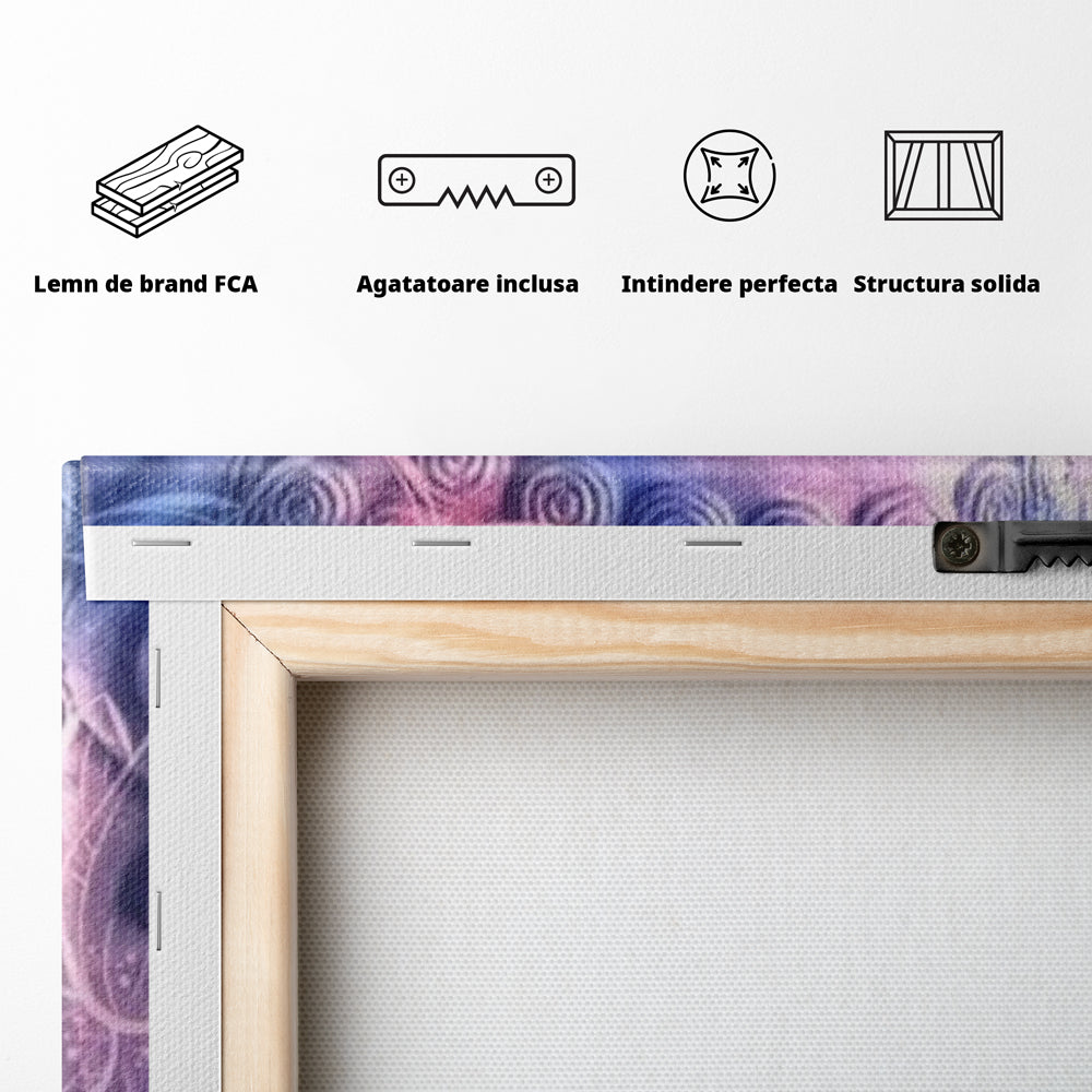 Tablou Canvas Premium, LuxCanva® I113, Buddha Cosmic, Meditatie, Zen, Profil, Lotus, Cosmos, Armonie, Spiritualitate, Relaxare, Energie, Univers