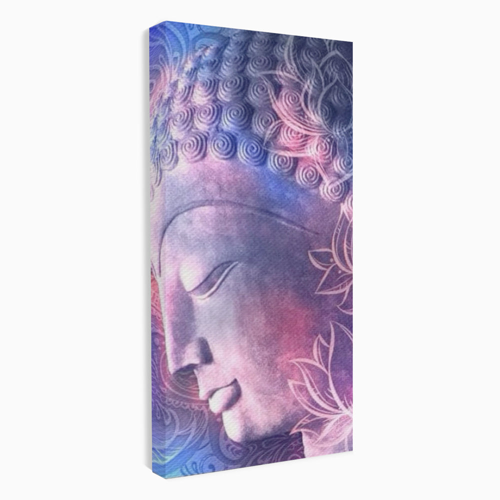 Tablou Canvas Premium, LuxCanva® I113, Buddha Cosmic, Meditatie, Zen, Profil, Lotus, Cosmos, Armonie, Spiritualitate, Relaxare, Energie, Univers