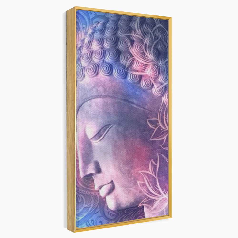 Tablou Canvas Premium, LuxCanva® I113, Buddha Cosmic, Meditatie, Zen, Profil, Lotus, Cosmos, Armonie, Spiritualitate, Relaxare, Energie, Univers