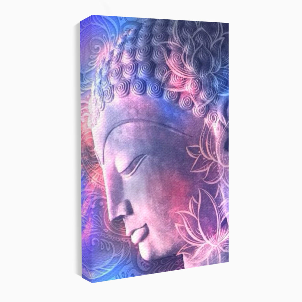 Tablou Canvas Premium, LuxCanva® I113, Buddha Cosmic, Meditatie, Zen, Profil, Lotus, Cosmos, Armonie, Spiritualitate, Relaxare, Energie, Univers