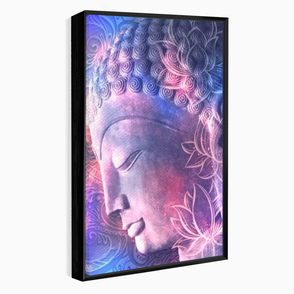 Tablou Canvas Premium, LuxCanva® I113, Buddha Cosmic, Meditatie, Zen, Profil, Lotus, Cosmos, Armonie, Spiritualitate, Relaxare, Energie, Univers
