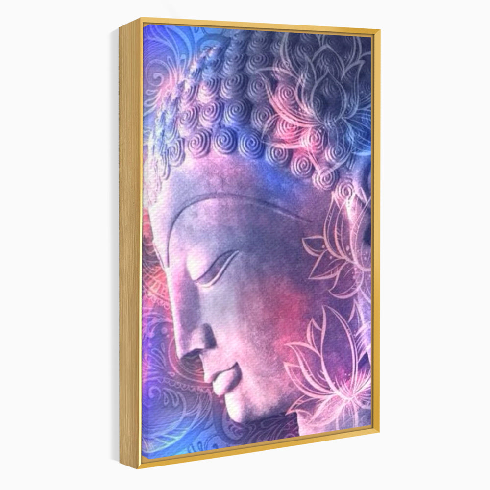 Tablou Canvas Premium, LuxCanva® I113, Buddha Cosmic, Meditatie, Zen, Profil, Lotus, Cosmos, Armonie, Spiritualitate, Relaxare, Energie, Univers