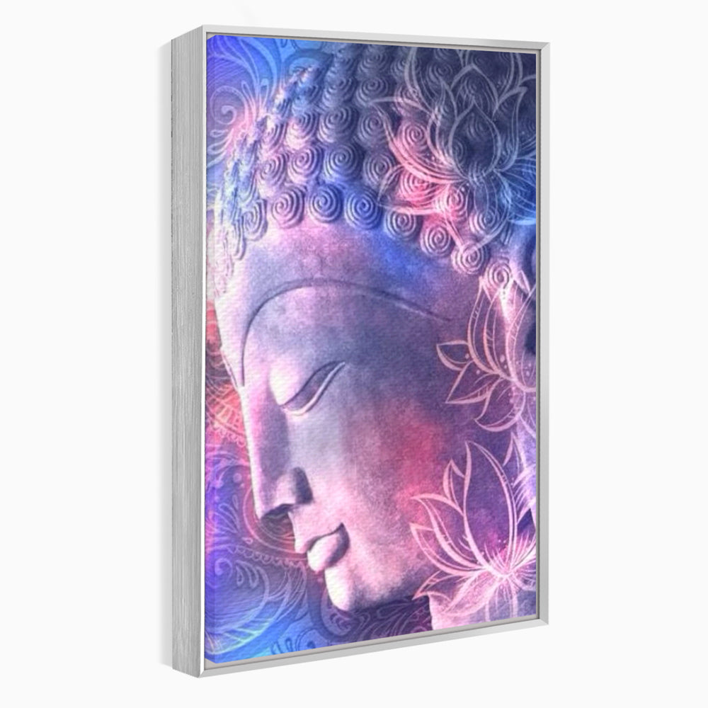 Tablou Canvas Premium, LuxCanva® I113, Buddha Cosmic, Meditatie, Zen, Profil, Lotus, Cosmos, Armonie, Spiritualitate, Relaxare, Energie, Univers