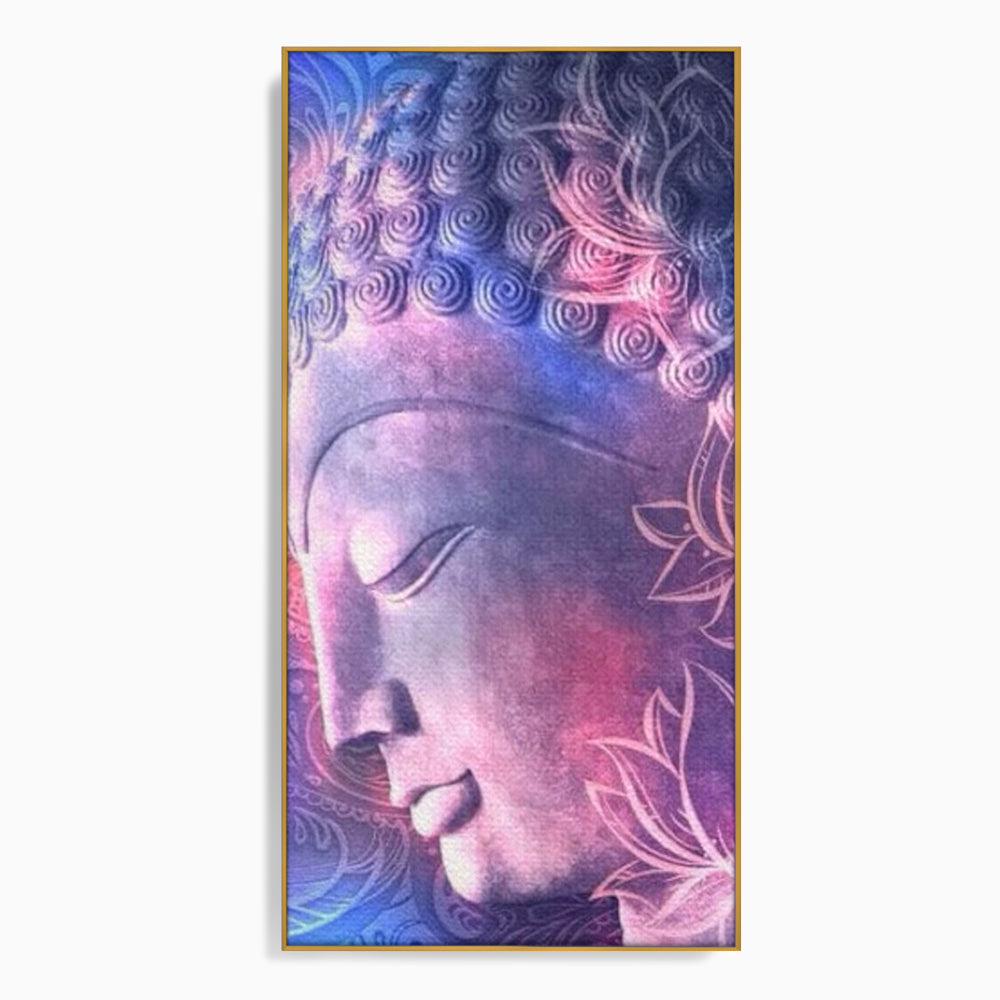 Tablou Canvas Premium, LuxCanva® I113, Buddha Cosmic, Meditatie, Zen, Profil, Lotus, Cosmos, Armonie, Spiritualitate, Relaxare, Energie, Univers