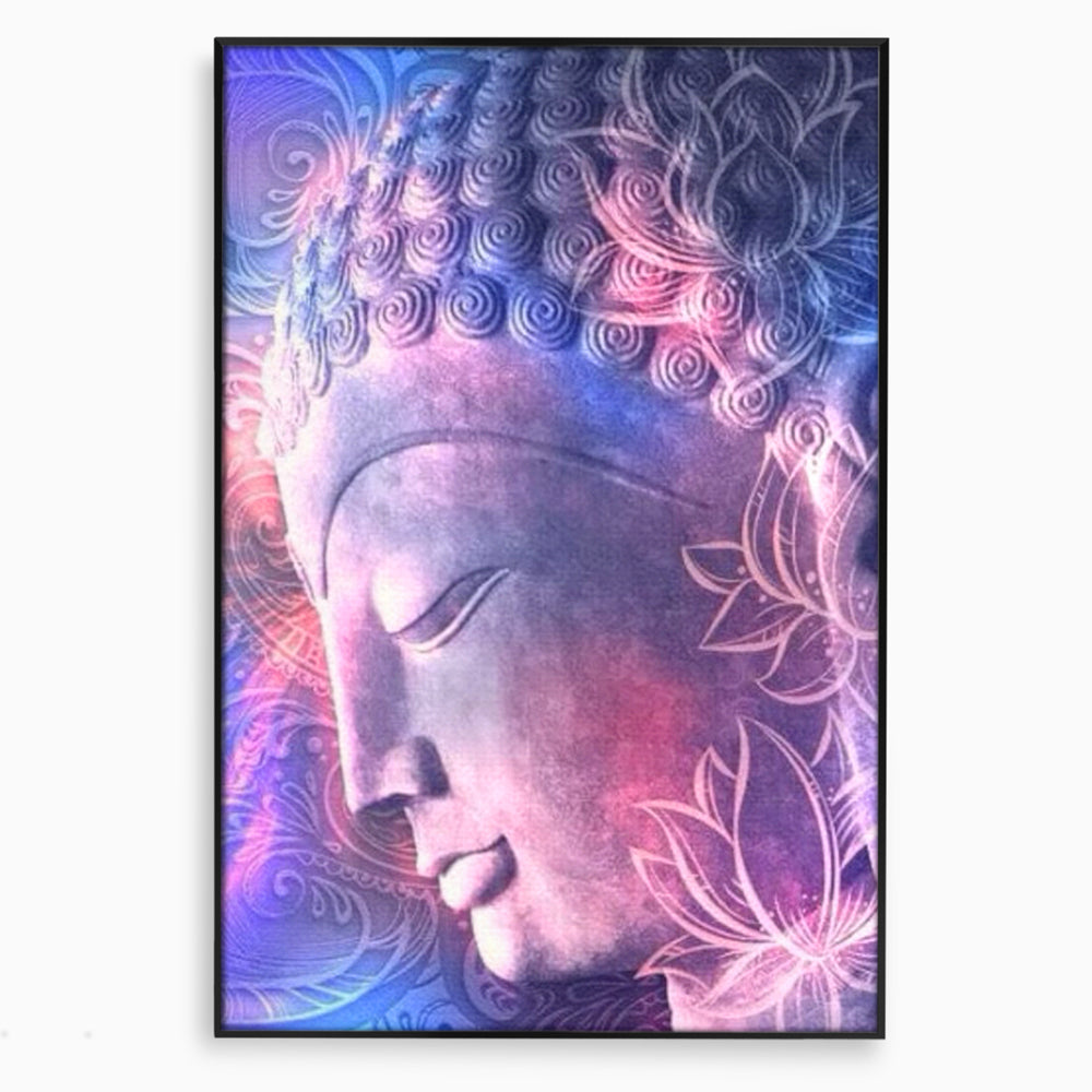 Tablou Canvas Premium, LuxCanva® I113, Buddha Cosmic, Meditatie, Zen, Profil, Lotus, Cosmos, Armonie, Spiritualitate, Relaxare, Energie, Univers