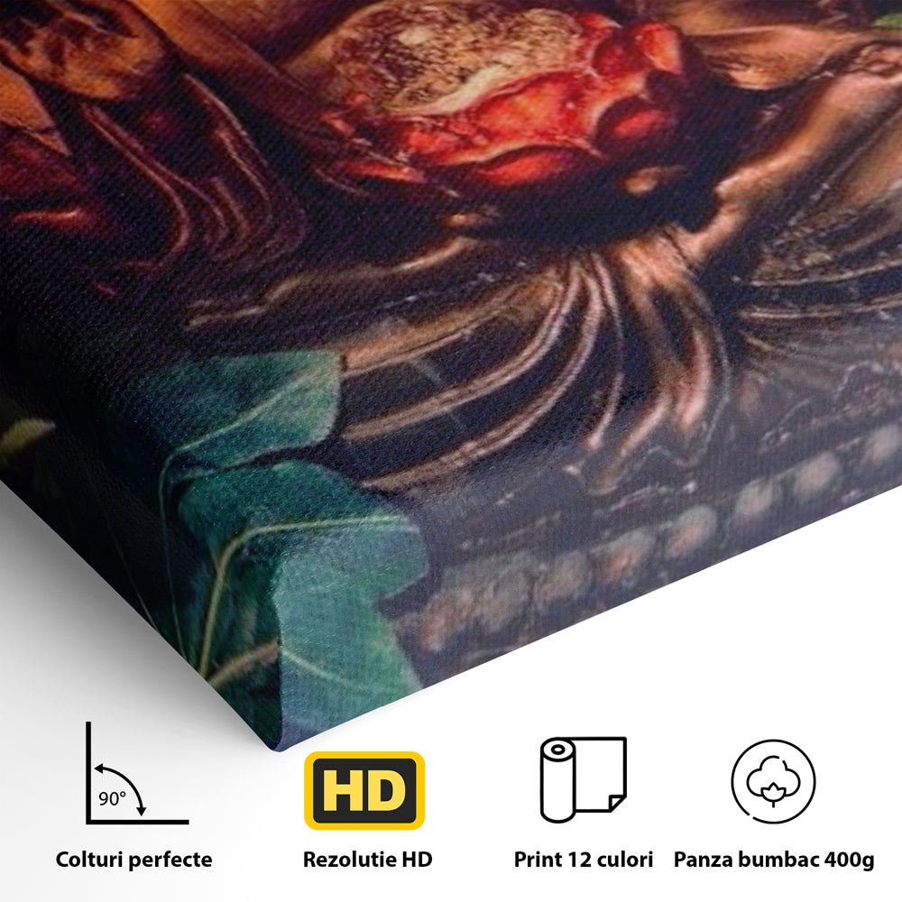 Leinwandbilder Premium LuxCanva® I114, Essenz der Meditation, Buddha, Zen, Erleuchtung, innerer Frieden, Spiritualität, Lotus, Meditation, Harmonie, Ruhe, Aura