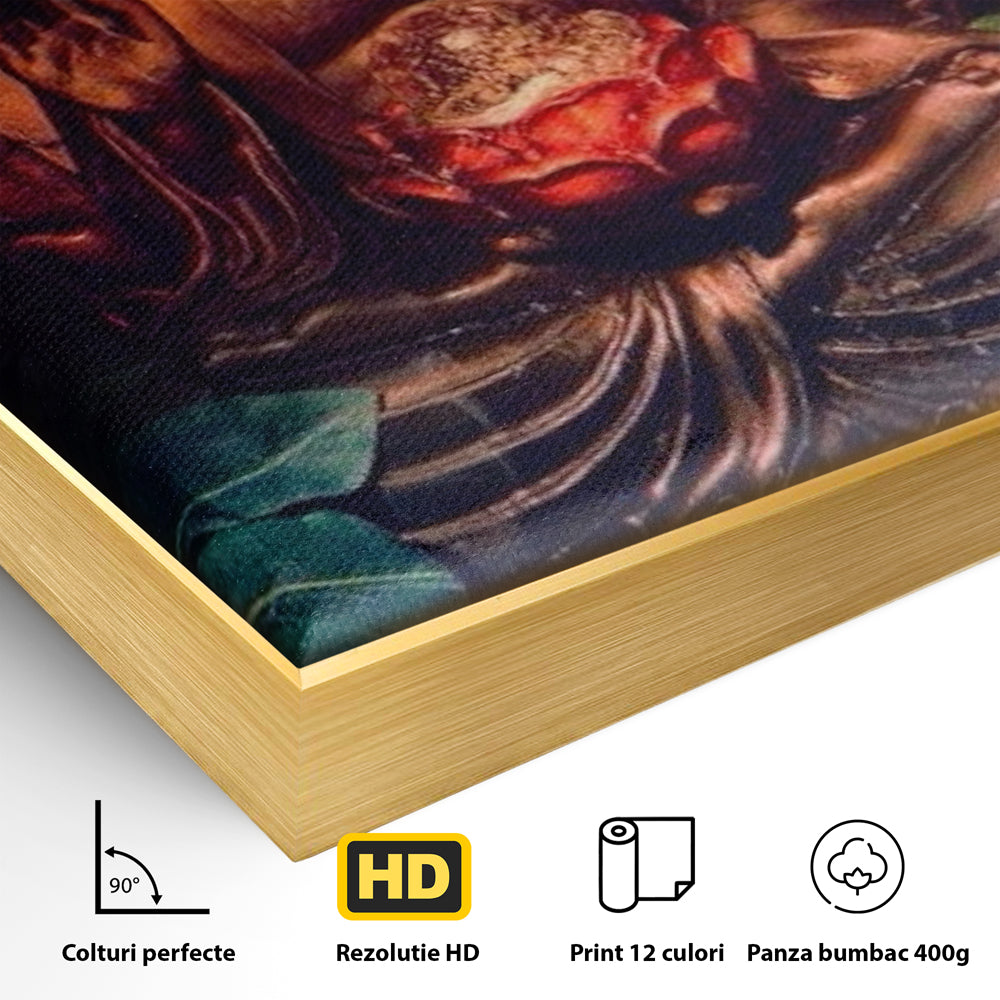 Leinwandbilder Premium LuxCanva® I114, Essenz der Meditation, Buddha, Zen, Erleuchtung, innerer Frieden, Spiritualität, Lotus, Meditation, Harmonie, Ruhe, Aura
