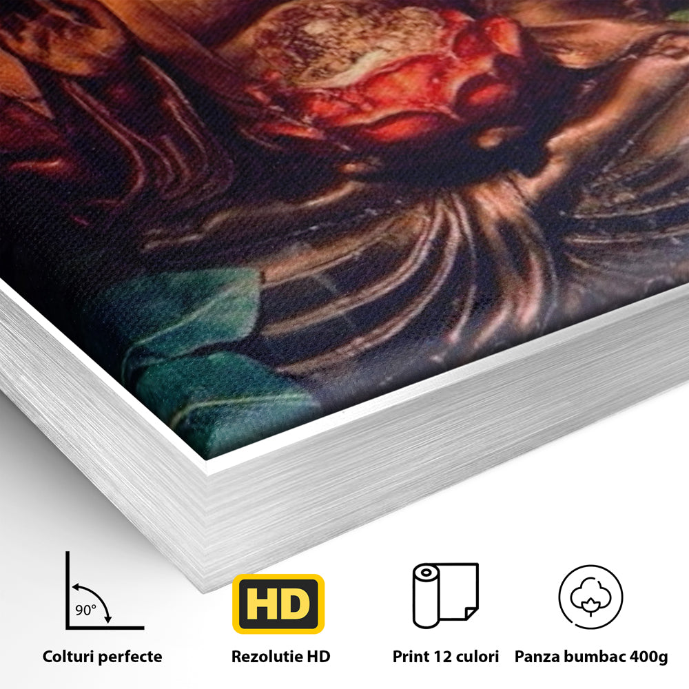 Leinwandbilder Premium LuxCanva® I114, Essenz der Meditation, Buddha, Zen, Erleuchtung, innerer Frieden, Spiritualität, Lotus, Meditation, Harmonie, Ruhe, Aura