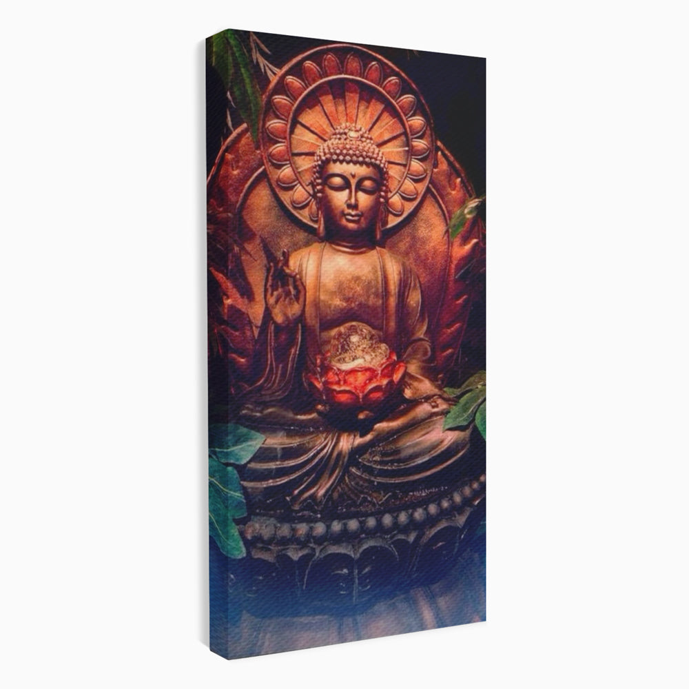 Leinwandbilder Premium LuxCanva® I114, Essenz der Meditation, Buddha, Zen, Erleuchtung, innerer Frieden, Spiritualität, Lotus, Meditation, Harmonie, Ruhe, Aura