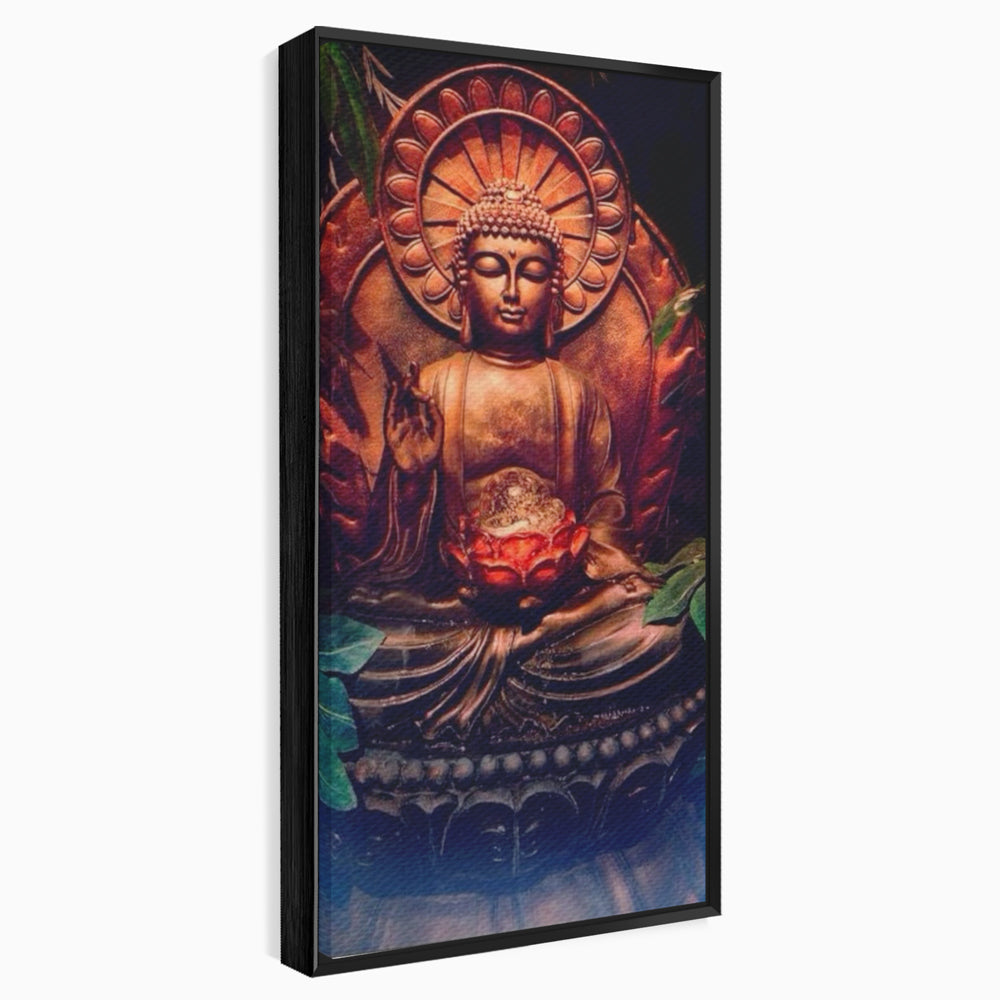 Leinwandbilder Premium LuxCanva® I114, Essenz der Meditation, Buddha, Zen, Erleuchtung, innerer Frieden, Spiritualität, Lotus, Meditation, Harmonie, Ruhe, Aura
