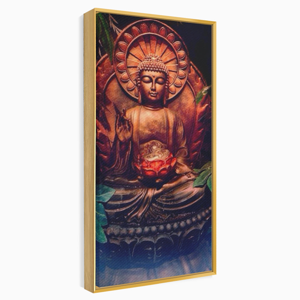 Leinwandbilder Premium LuxCanva® I114, Essenz der Meditation, Buddha, Zen, Erleuchtung, innerer Frieden, Spiritualität, Lotus, Meditation, Harmonie, Ruhe, Aura