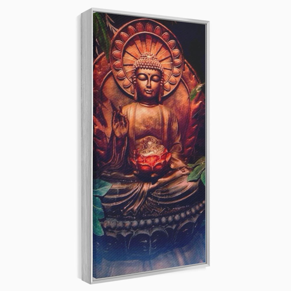 Leinwandbilder Premium LuxCanva® I114, Essenz der Meditation, Buddha, Zen, Erleuchtung, innerer Frieden, Spiritualität, Lotus, Meditation, Harmonie, Ruhe, Aura