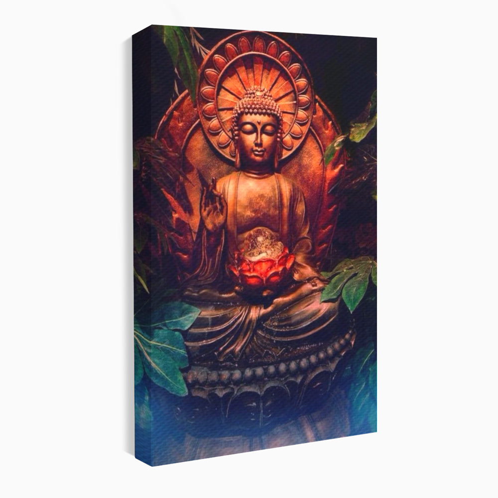 Leinwandbilder Premium LuxCanva® I114, Essenz der Meditation, Buddha, Zen, Erleuchtung, innerer Frieden, Spiritualität, Lotus, Meditation, Harmonie, Ruhe, Aura