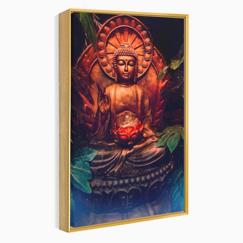 Leinwandbilder Premium LuxCanva® I114, Essenz der Meditation, Buddha, Zen, Erleuchtung, innerer Frieden, Spiritualität, Lotus, Meditation, Harmonie, Ruhe, Aura
