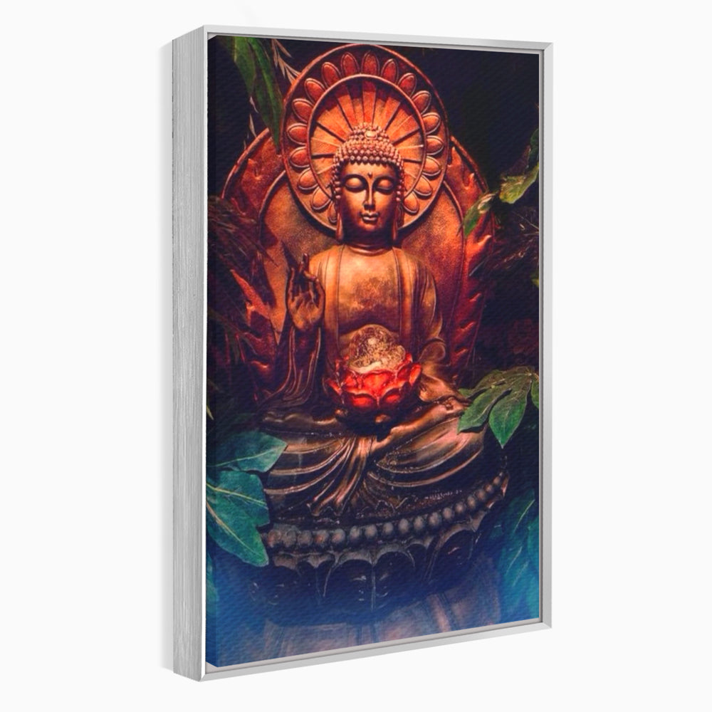 Leinwandbilder Premium LuxCanva® I114, Essenz der Meditation, Buddha, Zen, Erleuchtung, innerer Frieden, Spiritualität, Lotus, Meditation, Harmonie, Ruhe, Aura