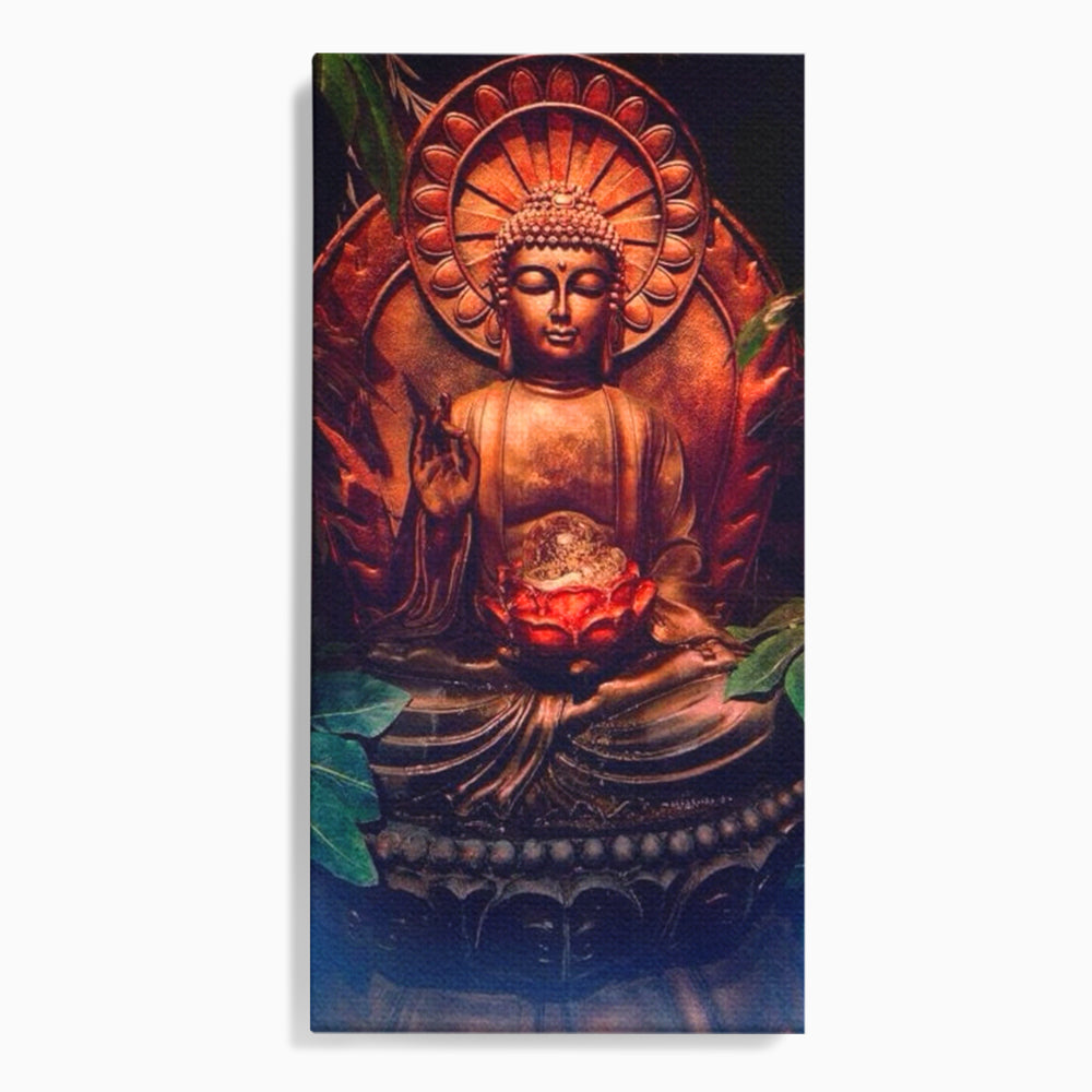 Leinwandbilder Premium LuxCanva® I114, Essenz der Meditation, Buddha, Zen, Erleuchtung, innerer Frieden, Spiritualität, Lotus, Meditation, Harmonie, Ruhe, Aura